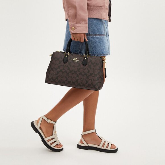 Georgia Satchel In Signature Canvas - Picture 3 of 4